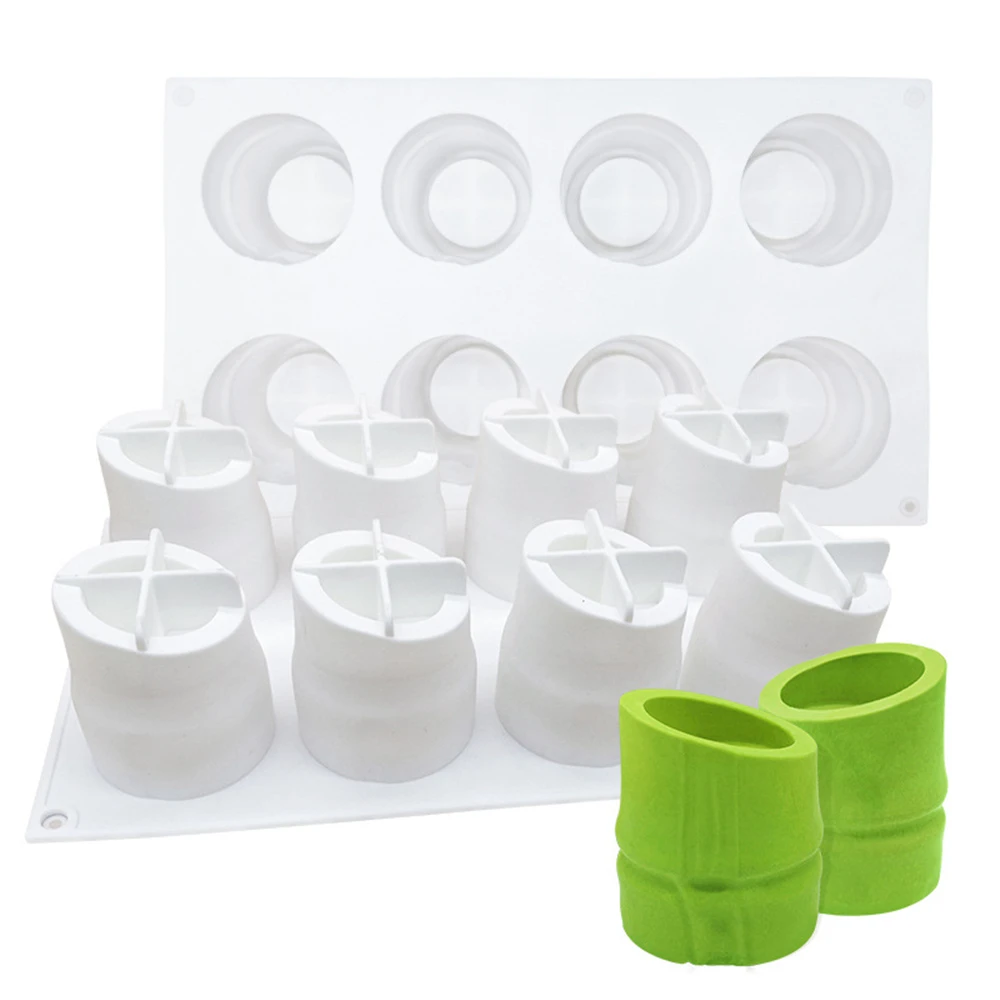 

Bamboo Tube Shaped Silicone Fondant Cake Decorating Mold Epoxy Resin Jelly Pudding Molds Baking Tools Kitchen Accessories