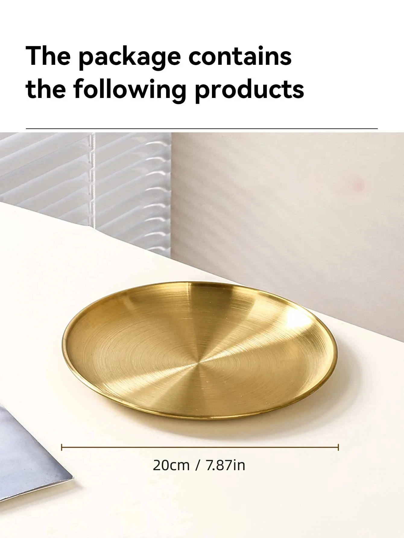 

Круглые тарелки из нержавеющей стали, золото/серебро