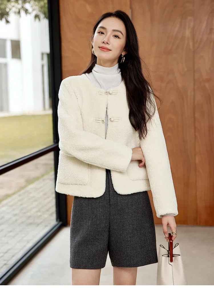 SENTUBILA повседневные свободные куртки для женщин 2024 зимняя новая однобортная