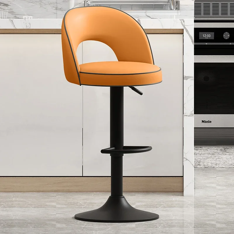 Портативный кожаный барный стул Регулируемая поворотная стойка регистрации