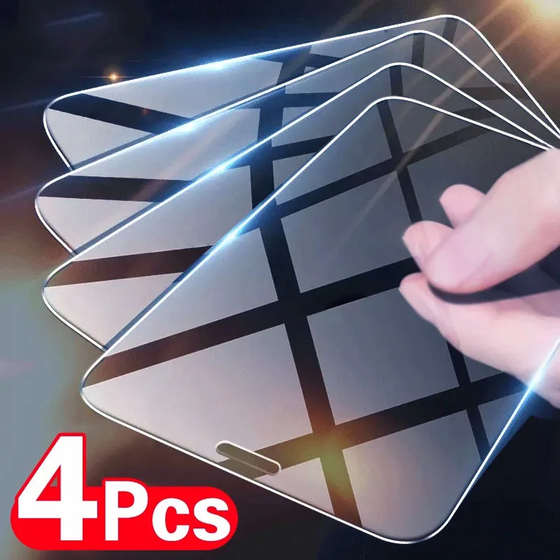 

4PCS Full Cover Tempered Glass For iPhone 11 12 13 Pro XR XS Max Screen Protector Protective Film For iPhone SE2020 7 8 PLUS