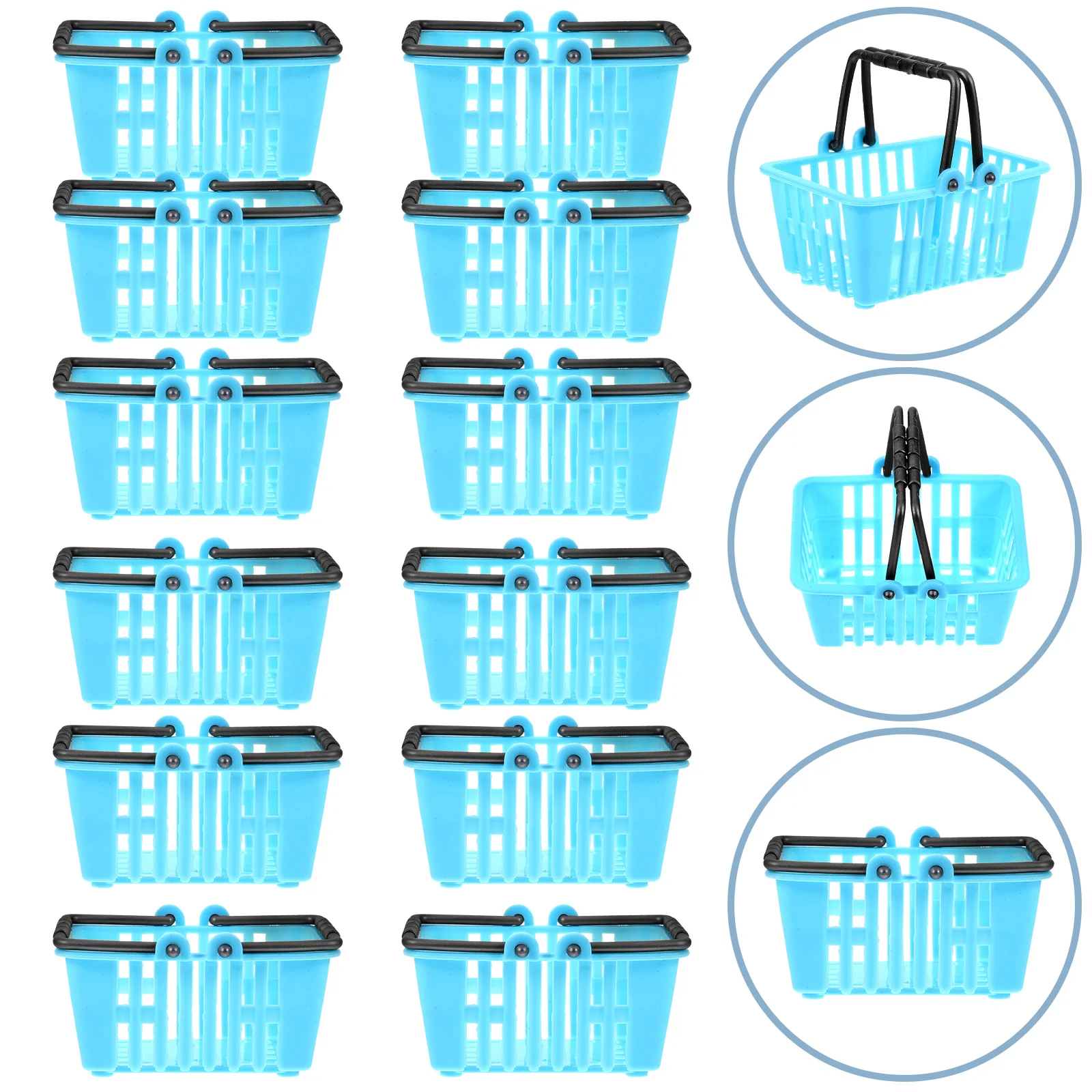 

Kids Shopping Basket Toys Grocery Basket Models Funny Play Ornaments Simulated Food And Game Mini Plastic Shopping Basket