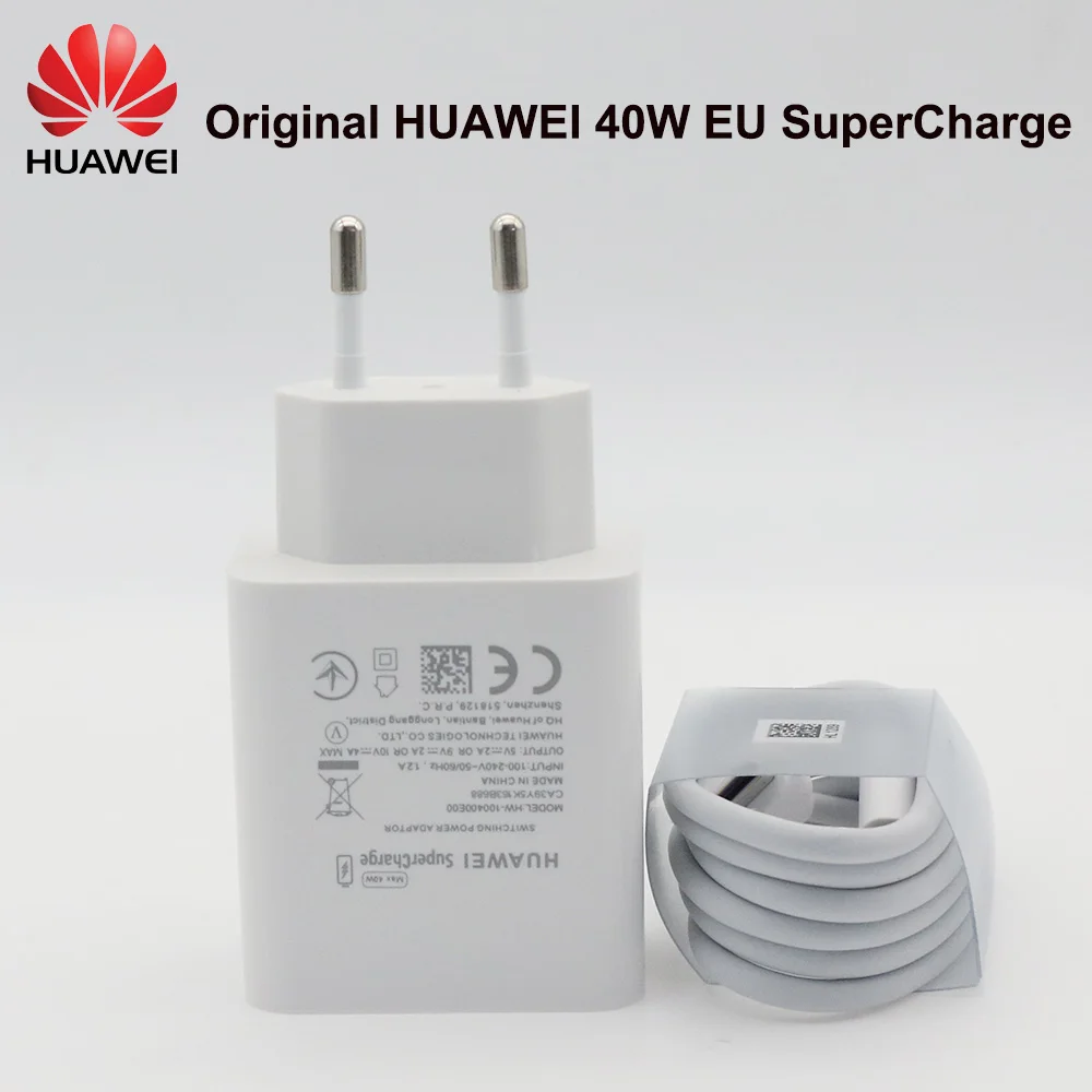 

Зарядное устройство Huawei, 40 Вт, 10 в, 4 а, с европейской вилкой