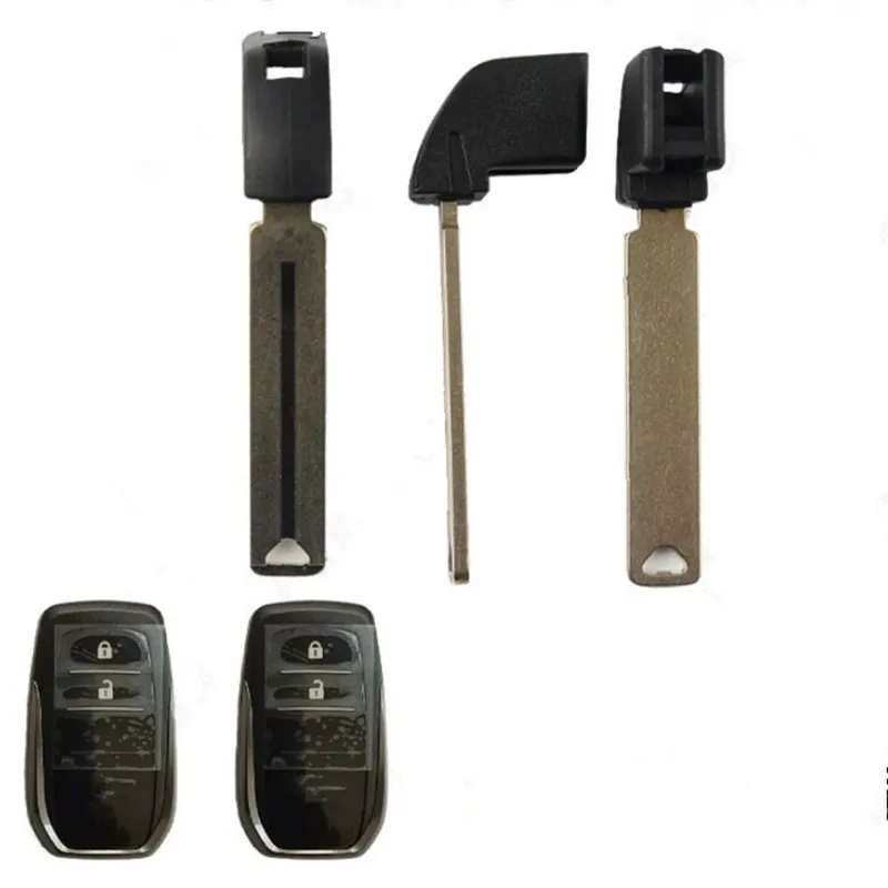 

10 шт., дистанционный автомобильный смарт-ключ, аварийная вставка без ключа, необрезанное лезвие, заготовка для Toyota Highlander Land Cruiser RAV4