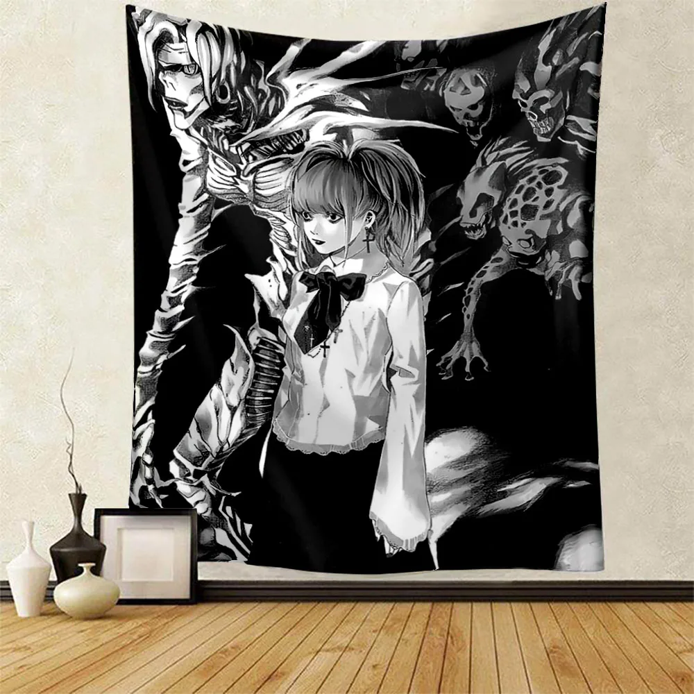 Kawaii Girl Tapestry Wall Decor Tapestry Anime Death Note Amane Misa Manga Aesthetic Room Decoration Meme Tapestries Art Poster