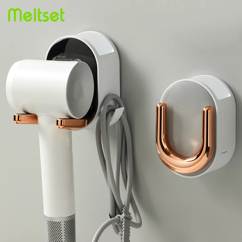 

Plastic Hair Dryer Holder Wall Mounted Foldable Storage Shelves Bathroom Wall Organizer Hair Brush Storage Bracket Organizers