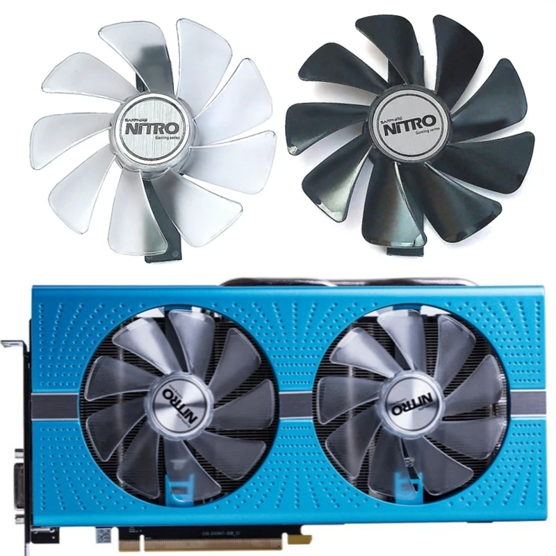 Новый вентилятор 2 шт. CF1015H12D FD10015M12D RX 590 580 570 480 470 GPU, для Sapphire RX 590 580 570 480 470 NITRO Special Edition