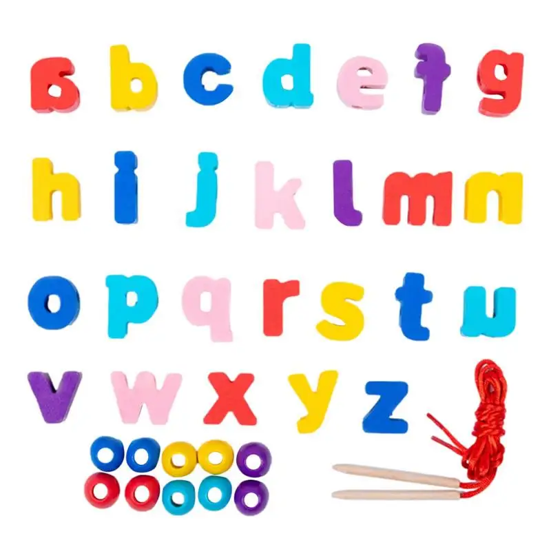 

Lacing Beads For Toddlers Wood Beads Threading Toys Montessori Wooden Toys Preschool Stringing Fine Motor Skills Toy For Boys