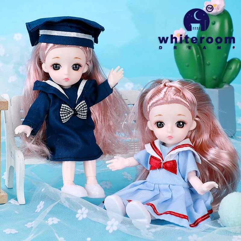 Мини кукла для девочки игрушка OB11 униформа учеников с голубыми глазами 1/12