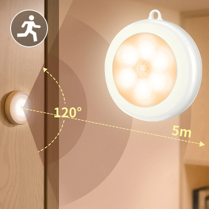 

Светодиодный светильник с датчиком движения, ночник для спальни, Настенный декор, домашние гаджеты, носветильник щение, комнатные украшени...