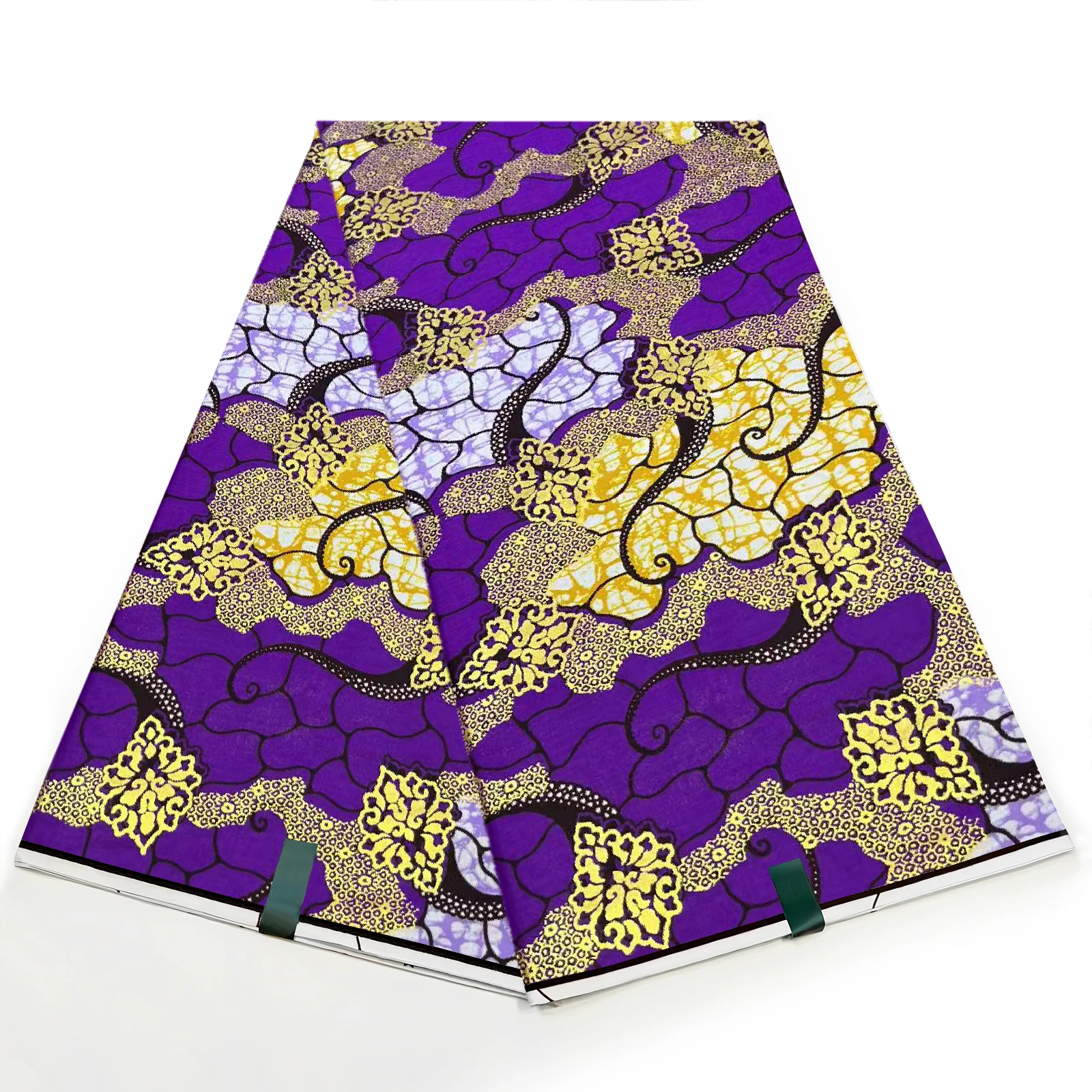 6 ярдов новейшая африканская ткань с золотым воском настоящая восковая 100% хлопок