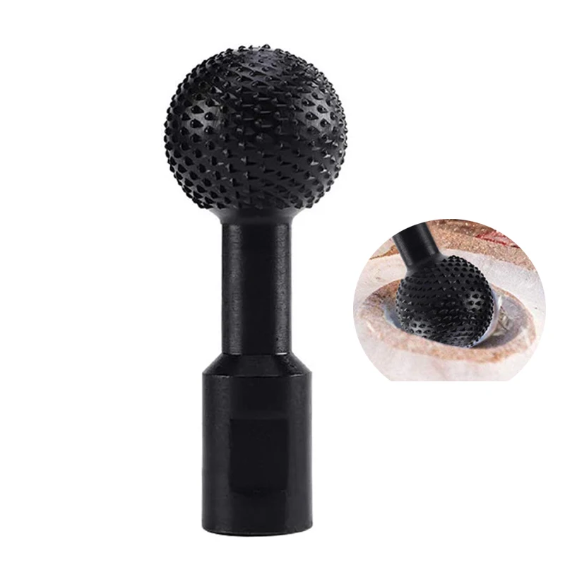 

Spherical Spindles Shaped Wood Gouge 10/14mm Ball Gouge Power Carving Attachment for Angle Grinder Wooden Groove Carving Tool