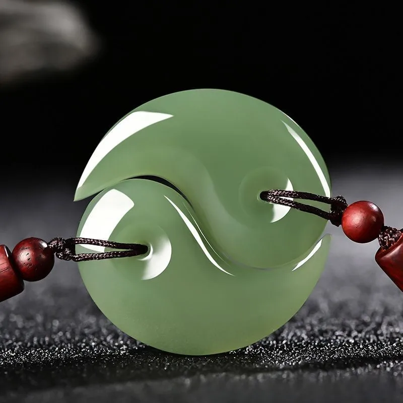 Подвеска Hetian Jade Taiji Сплетенный Мужской и женский парный аксессуары рейки