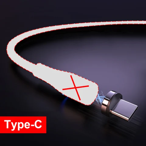 Магнитный зарядный кабель Micro USB Type-C, 5 А, 40 Вт