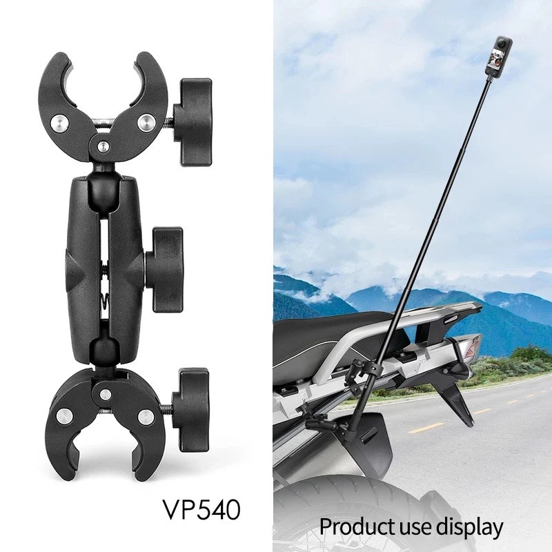 Fhx-HT188 Motorcycle Bike Double Clip Bracket for Insta360 X3 One X2 X GoPro Hero 11 10 9 8 DJI Osmo Action 3 2 Sports Cameras