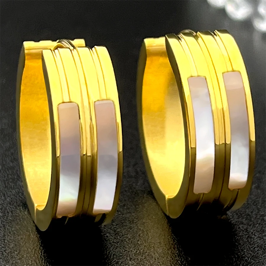 Женские и мужские серьги-клинья из нержавеющей стали 1 пара