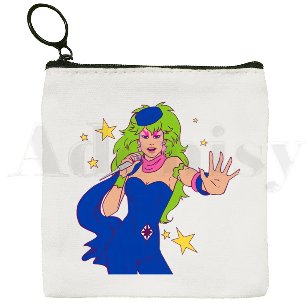 Jem And The Holograms Fashion Hipster Rock Hip Hop Coin Purse Storage Small Bag Card Bag Key Bag Coin Clutch Bag Zipper Key Bag