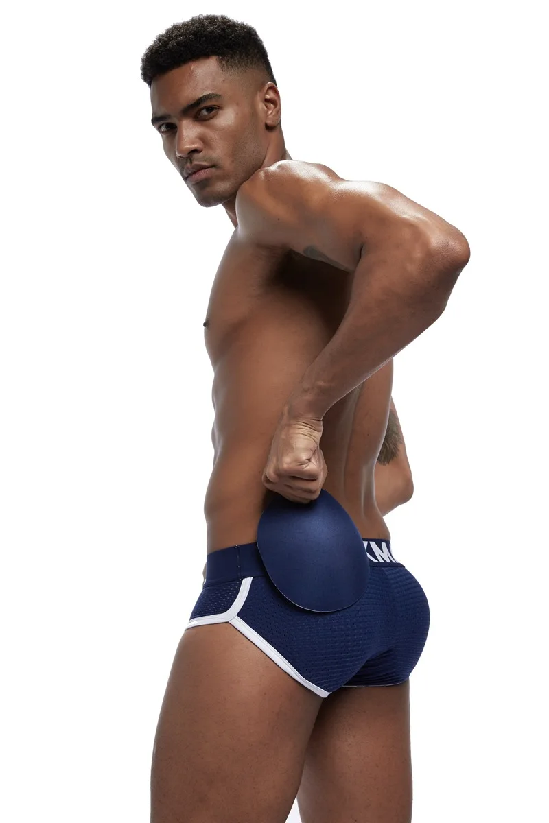 Дышащее Мужское нижнее белье, сетчатые трусы с передней чашкой и задней подкладкой, с подкладкой и съемным верхом