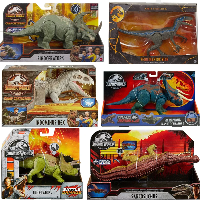 

Original Jurassic World Dinosaur Toy Baryonyx Ceratosaurus Triceratops Indominus Rex Sarcosuchus Meekerorum Camp Cretaceous Gift