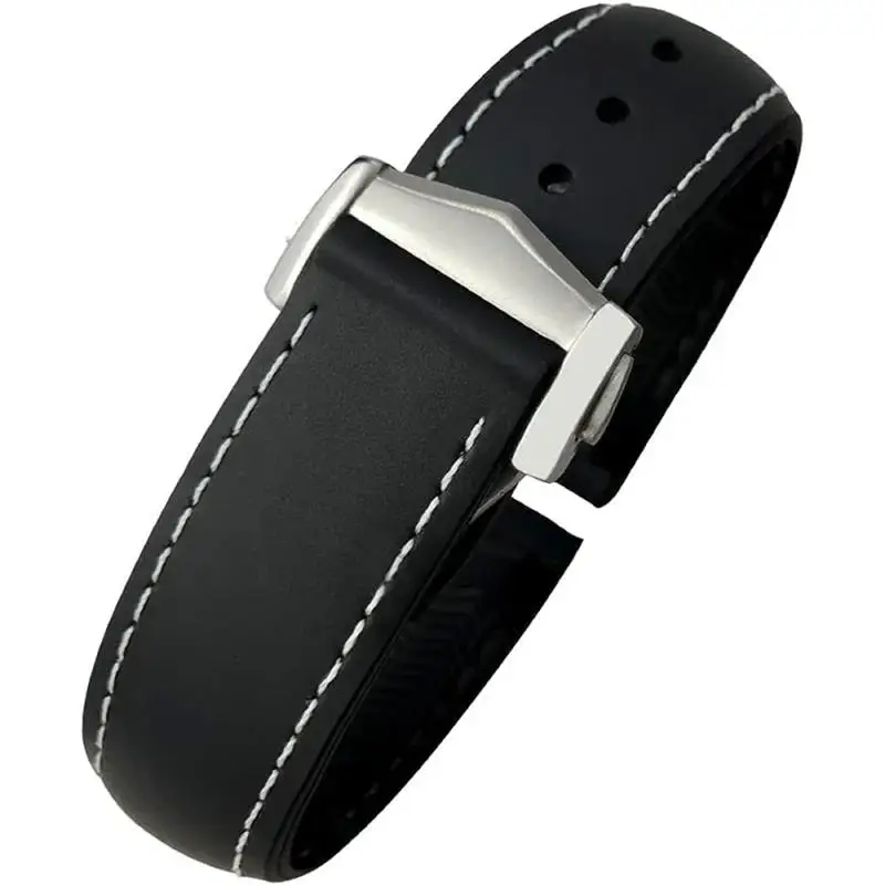 Резиновый ремешок TINTAG с изогнутым концом для часов Omega Seamaster Speedmaster Diver 300M Aqua Terra 150