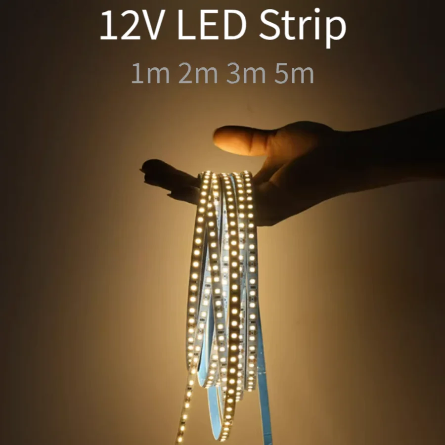 12V светодиодные ленты украшения комнаты яркая лента низкого напряжения подсветка естественный белый теплый 60/120LEDs ленты