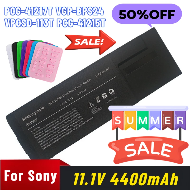 Фото 11,1 В 4400 мАч для Sony PCG-41217T VGP-BPS24 VPCSD-113T PCG-41215T Аккумулятор для ноутбука №1