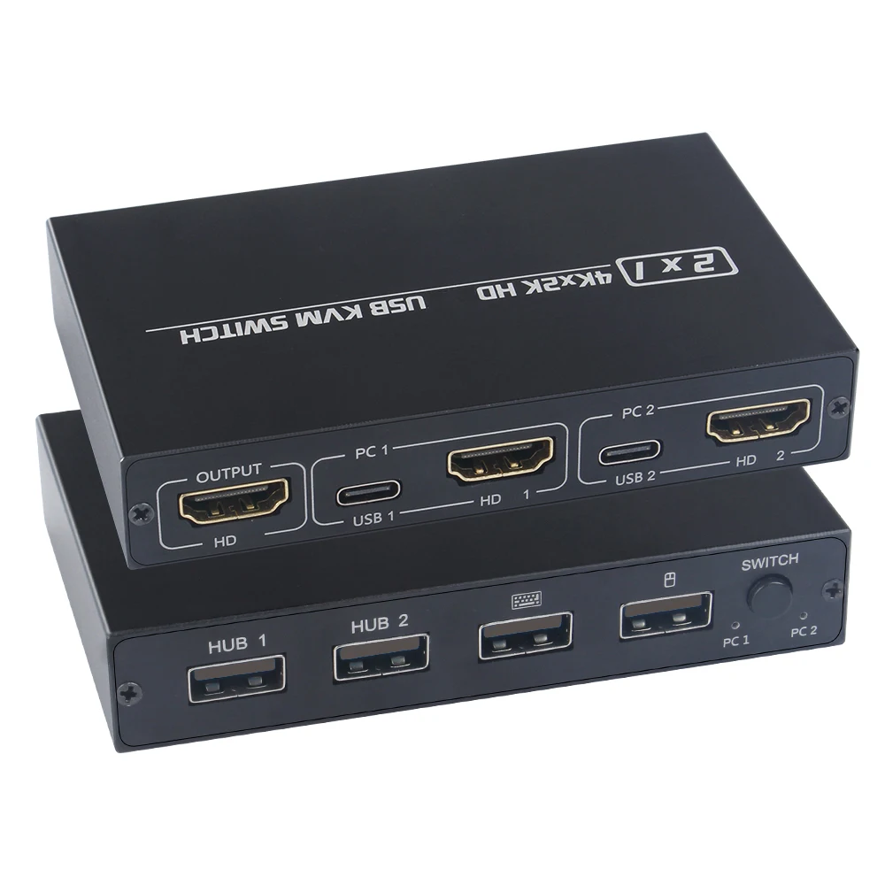 Фото 4KX2K KVM переключатель сплиттер для совместного монитора клавиатуры мыши HDMI-совместимый 2 порта HDCP переключатель принтера №3
