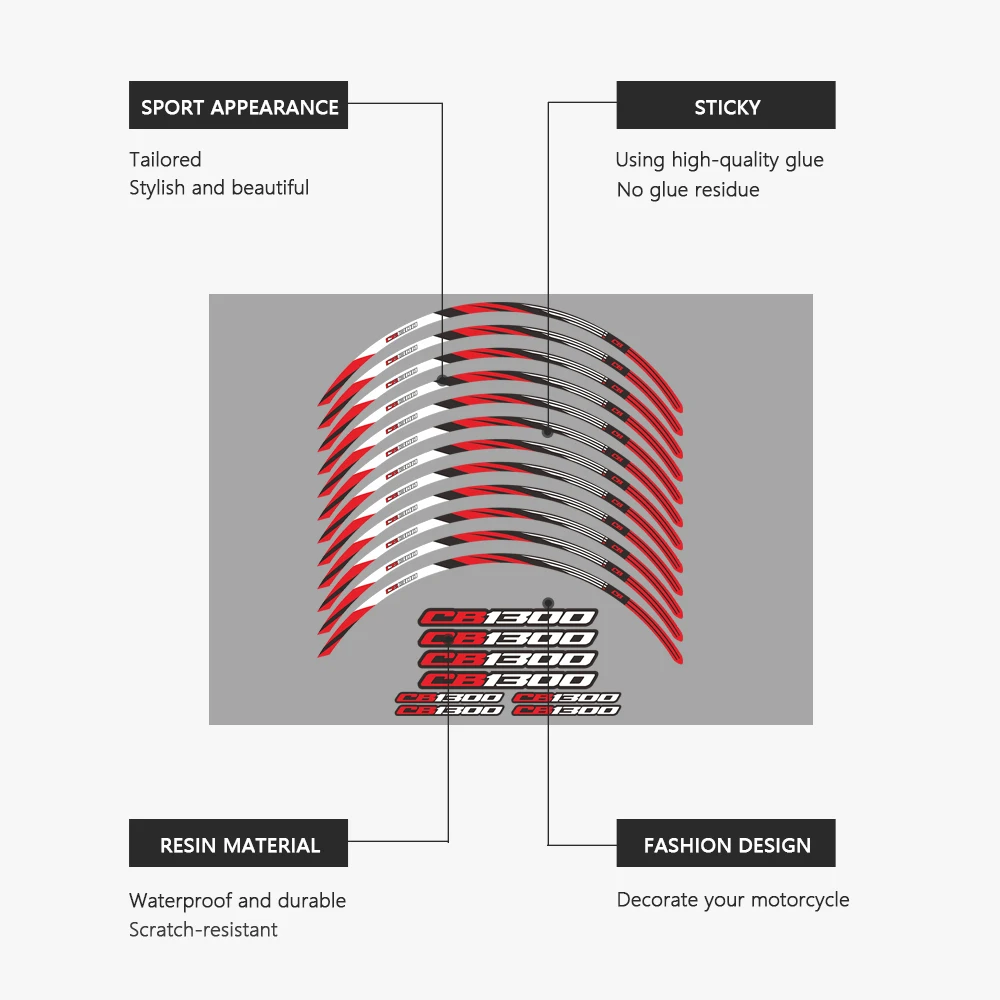 Наклейка на колесо мотоцикла водонепроницаемая наклейка обод полоса лента 17