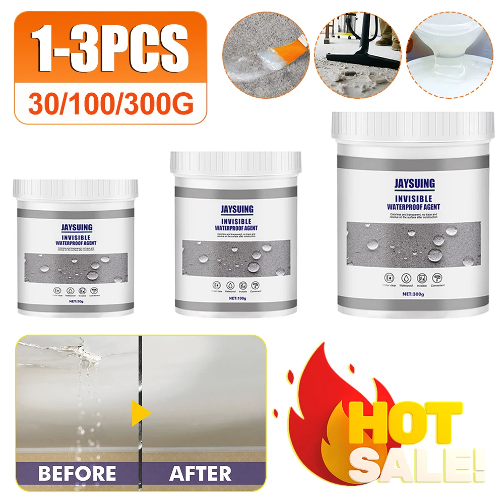 

1-3 шт. 30/100/300 г, водонепроницаемый агент, клей для туалета против утечек, прочный склеивающий клей, герметик, невидимый клей, инструменты для ремонта