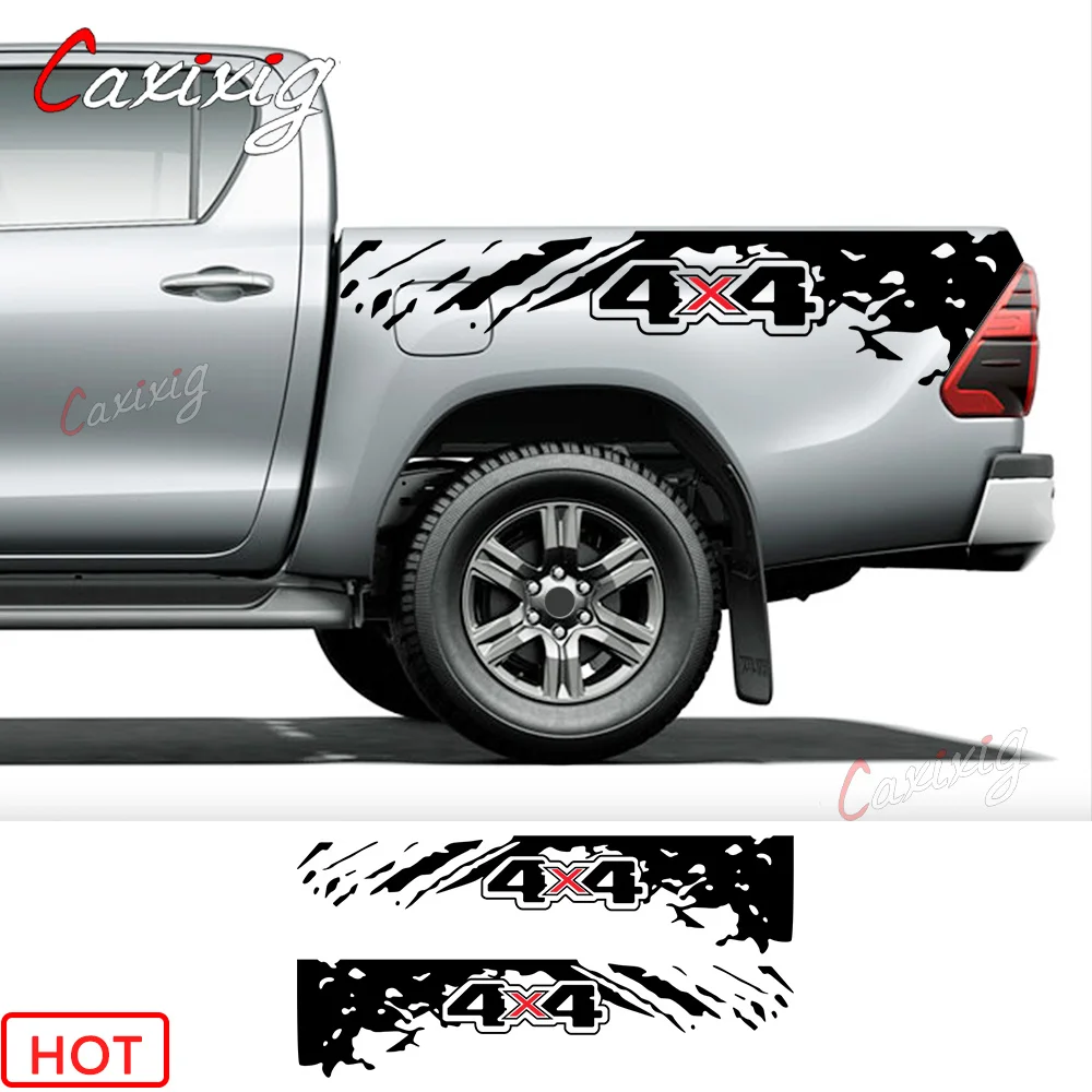 

Автомобильная наклейка на багажник, боковая наклейка для Mitsubishi L200 Triton Nissan Navara Ford F150, универсальный Графический брызговик 4x4, декоративный че...