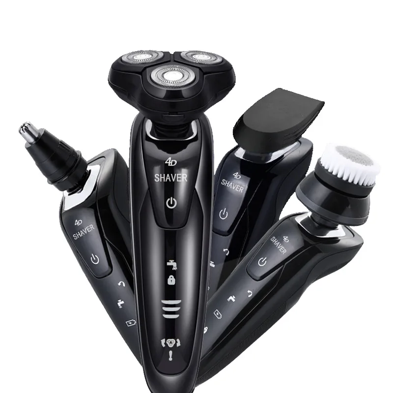 

Rechargeable Electric Shavers for Men Triple Blade Electric Razor Whole Body Washing Multifuncional 4 In 1 Shaving Machine D35