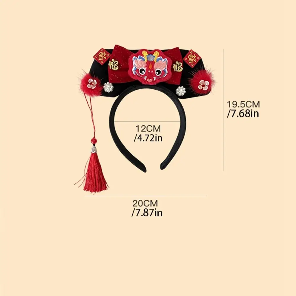 Головной убор в китайском стиле с цветком змеиный год кисточка древний стиль