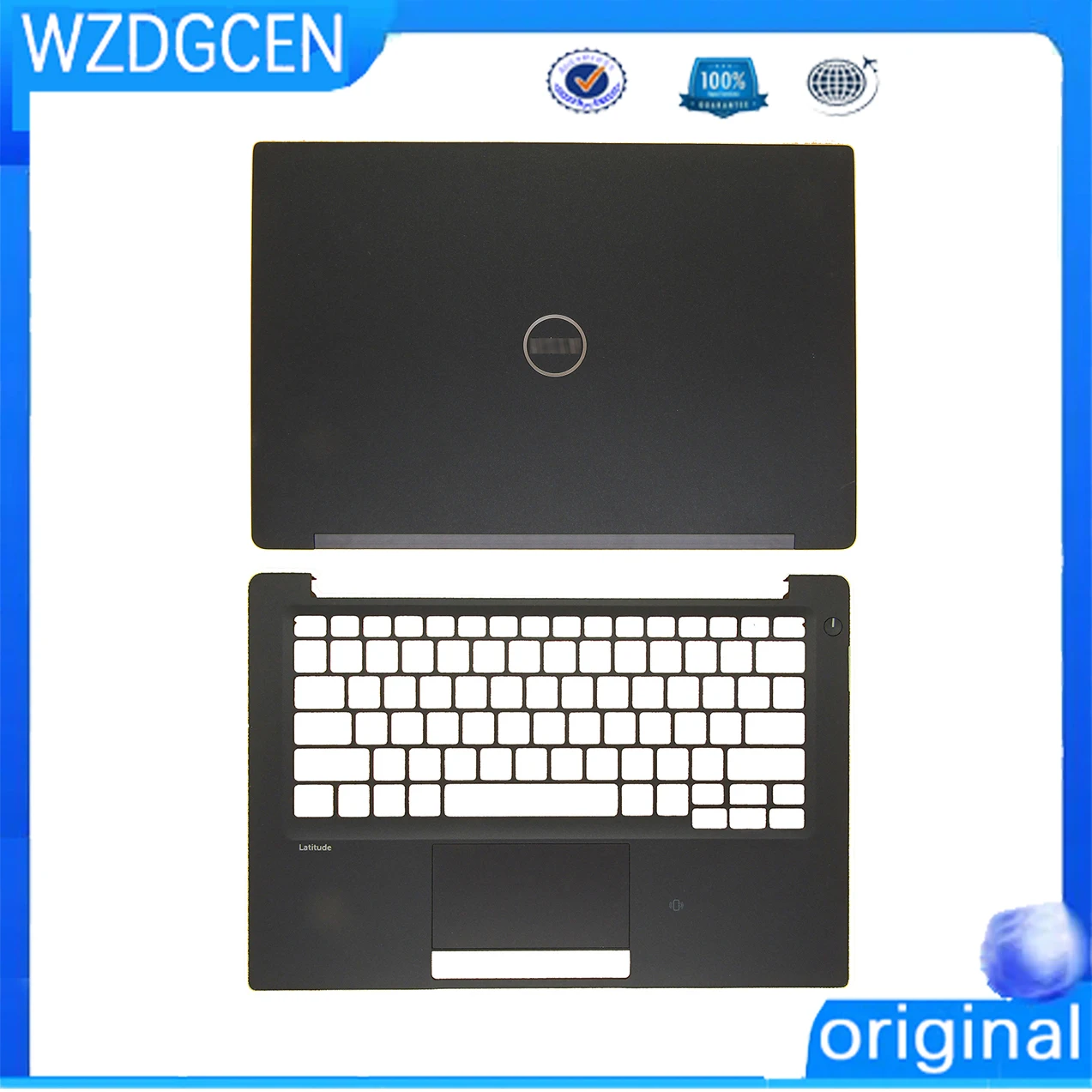 

Used Gray Black Original For Dell Latitude 7280 Laptop LCD Back Top Cover Palmrest Upper Shell Housing