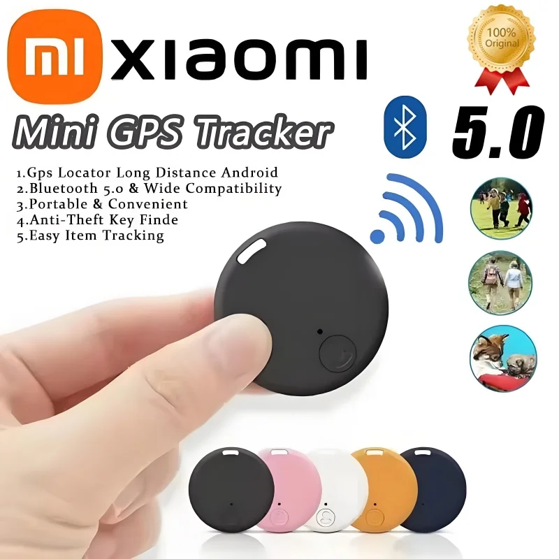 Фото Xiaomi Mini 5.0 устройство против потери GPS Bluetooth трекер Air Tag домашнее животное пожилые дети кошелек отслеживание для IOS Android умный локатор ﻿ №1