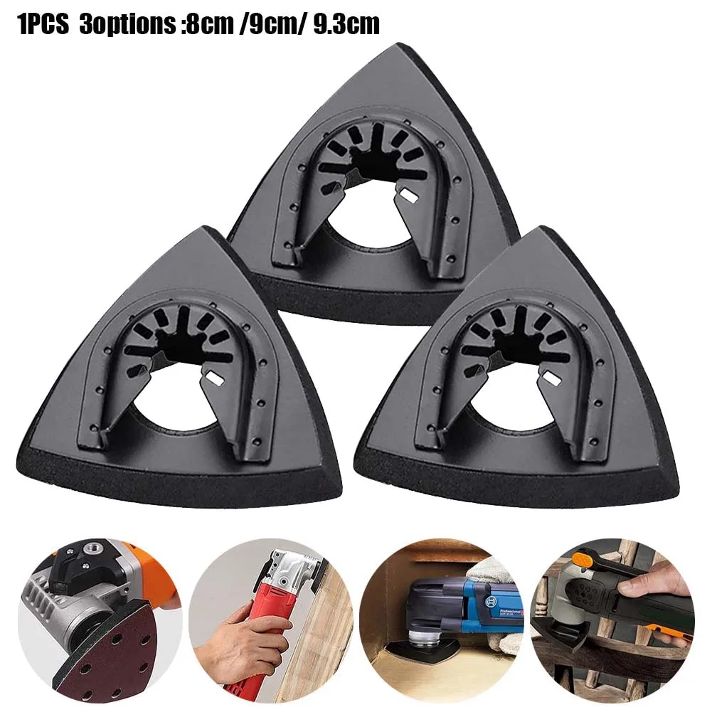 1/3/4Pc 80mm/90mm/93mm Dreieckige Schleif Pad Haken Schleife schleifpapier Quick Release Oszillierende Power Werkzeuge Für Polieren Holz Metall – Detail 2