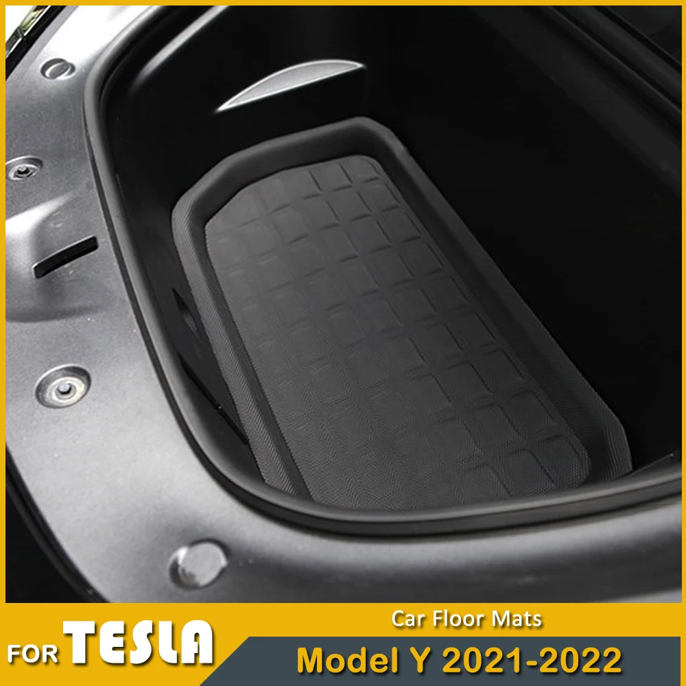 

For Tesla Model Y Floor Mats 2022 2021 Trunk Mats Front Storage Mats 3D Cargo Liner All Weather Waterproof Floor Liner Model Y