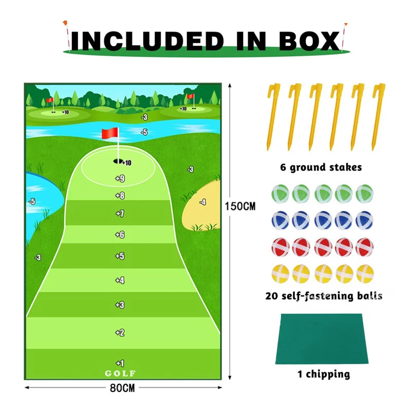 

Foldable Golf Training Mat Portable Multipurpose Practical Golf Chipping Game Hitting Mat Outdoor Play Equipment