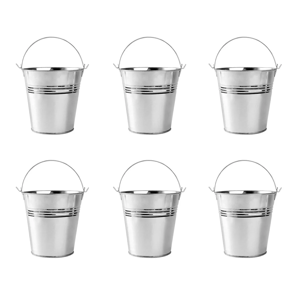 

6pcs Portable Tinplate Beer Bucket Cooler Cube Holder Barware Supplies