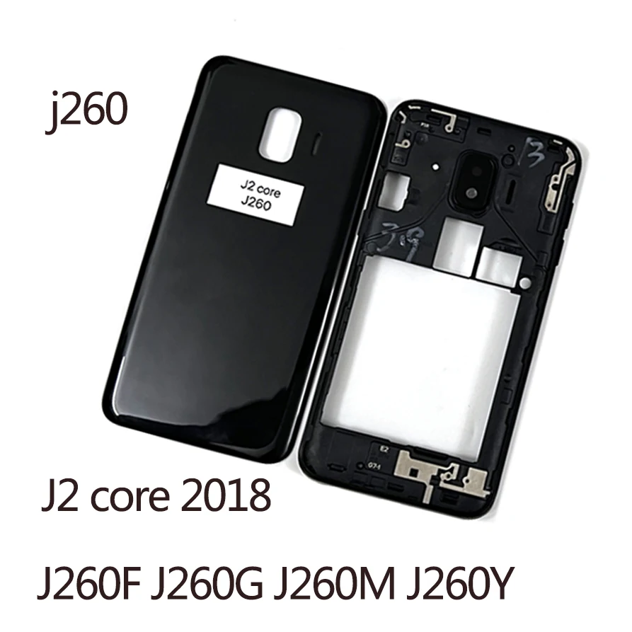 Для Samsung Galaxy J2 Core J260 J260F J260G J260M J260Y корпус средней рамки + задняя крышка аккумулятора