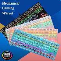 mechanical gaming keyboard wired led backlit rgb keyboard light weight gamer keypad for laptop pc computer game accessories