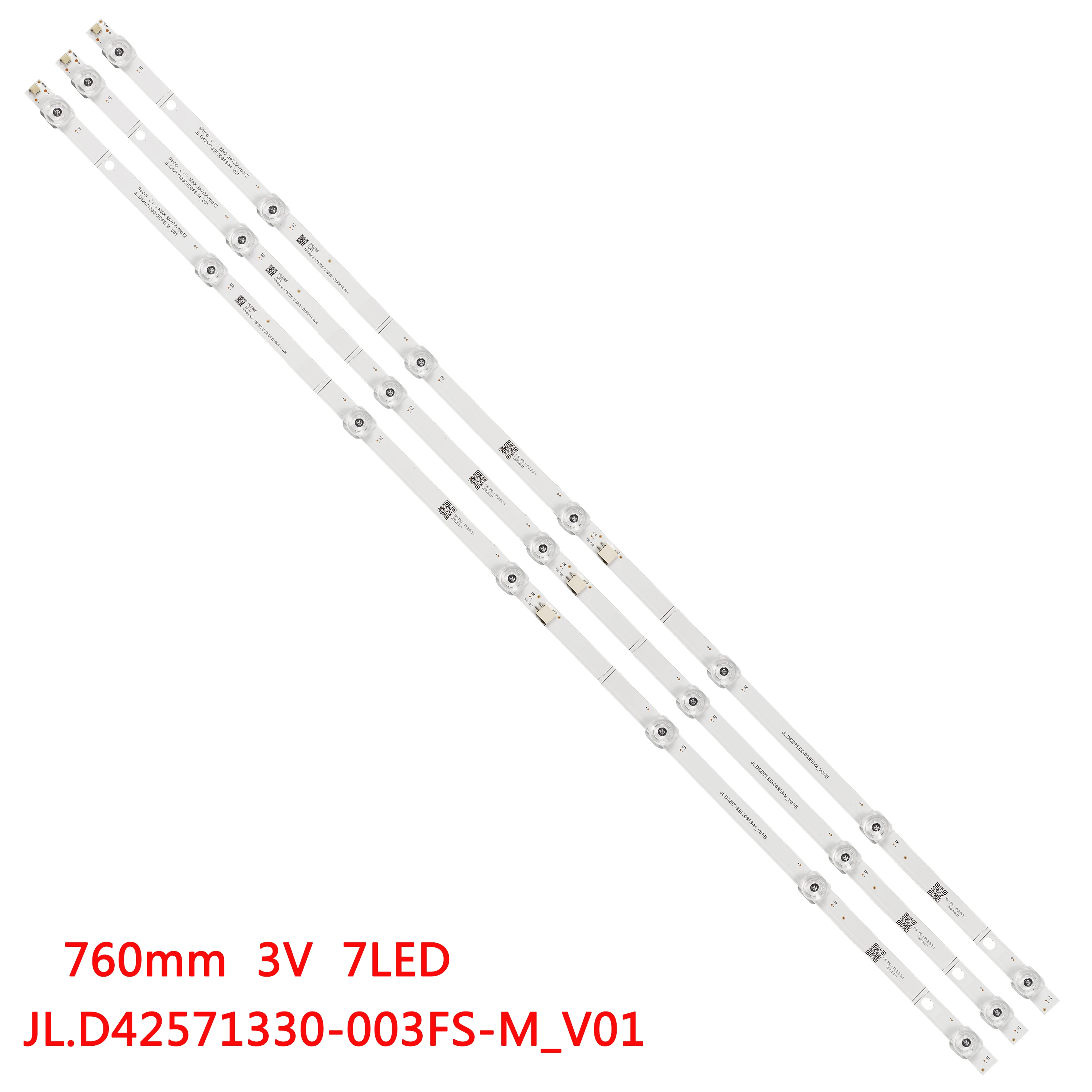 

760mm 7 led LED Backlight strip For Hisense 43A6101EE H43BE7000 H43B7100 H43B7100UK HL 43J802 SVH425A05 JL.D42571330-003FS-M-V01