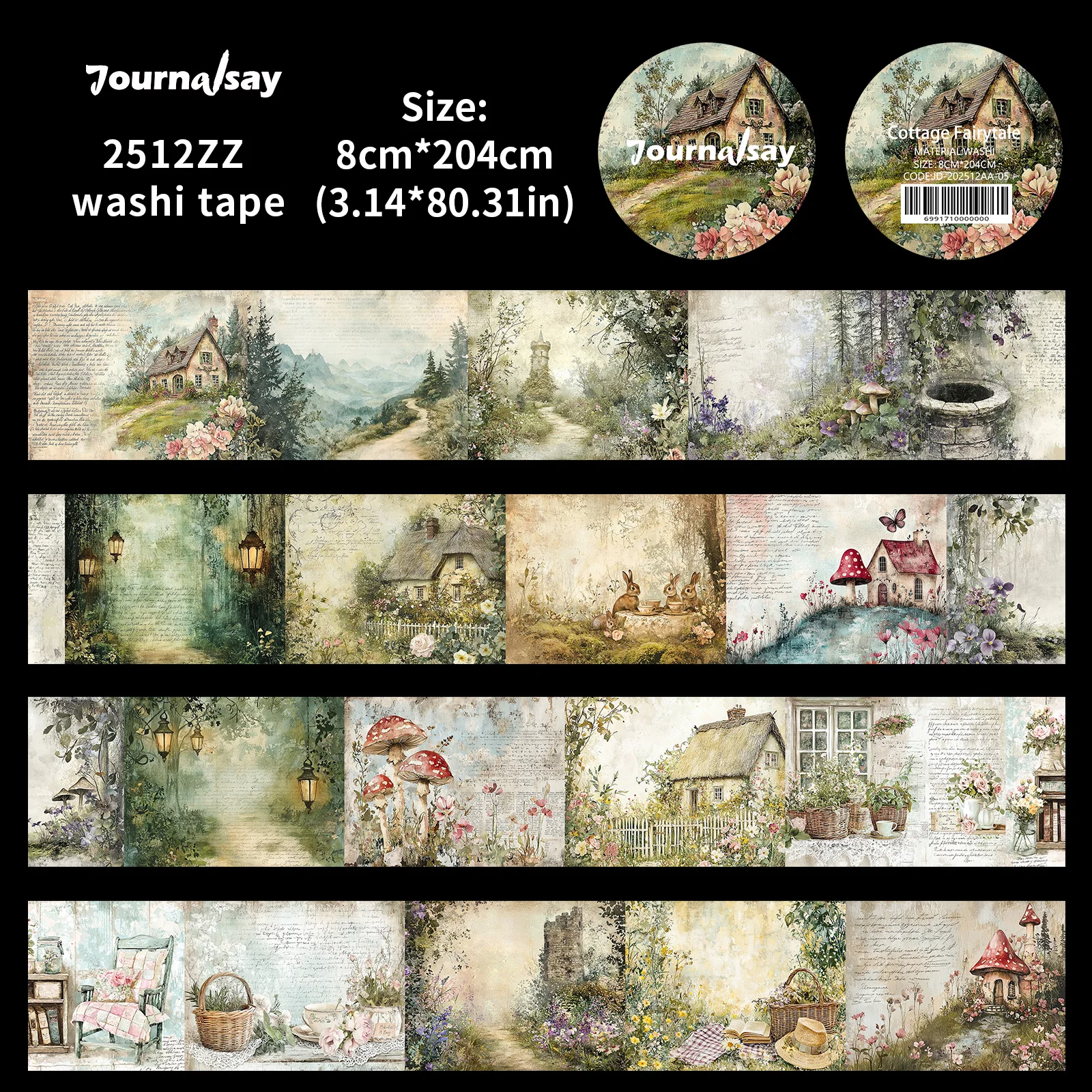 

Jianwu винтажная изолента для декупажа