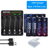1 5v aa rechargeable battery aa 3000mwh aa 1 5v li ion lithium batteryled smart charger for 1 5v aa rechargeable batteries aa