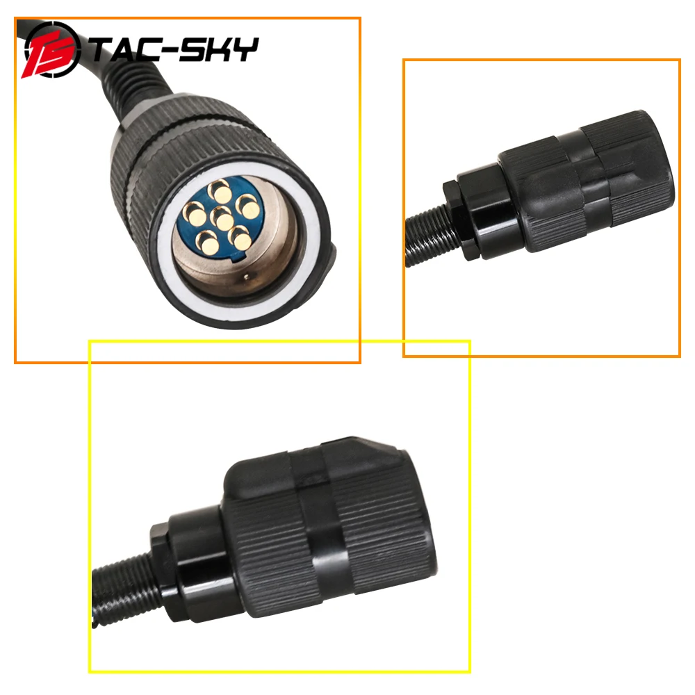 TS TAC-SKY Military Version AN/PRC 148 152 152A Adapter PTT 6-pin U94 PTT Compatible with PELTOR /MSA Original Headset