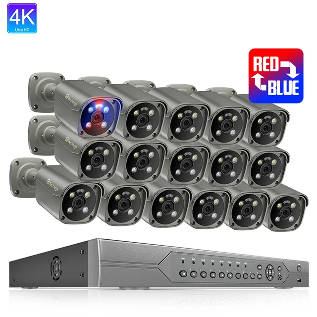 

Камера видеонаблюдения 4K, 16 каналов, 8 Мп, H.265