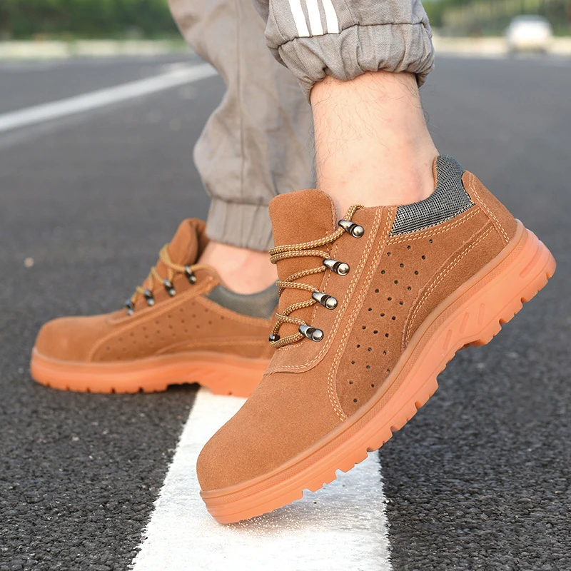 

Fashion Work Safety Shoes Men Shoes Safety Boots Steel Toe Indestructible Work Shoe Safeti Shoe Protective Shoe Puncture Proof