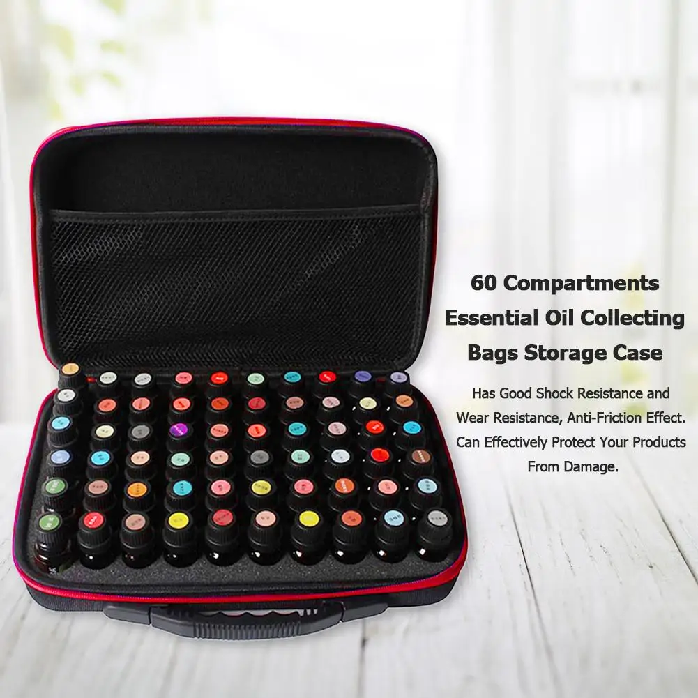 

30 Bottles Essential Oil Case 10ML 15ML Perfume Oil Essential Oil Box Travel Portable Carrying Holder Nail Polish Storage Bag