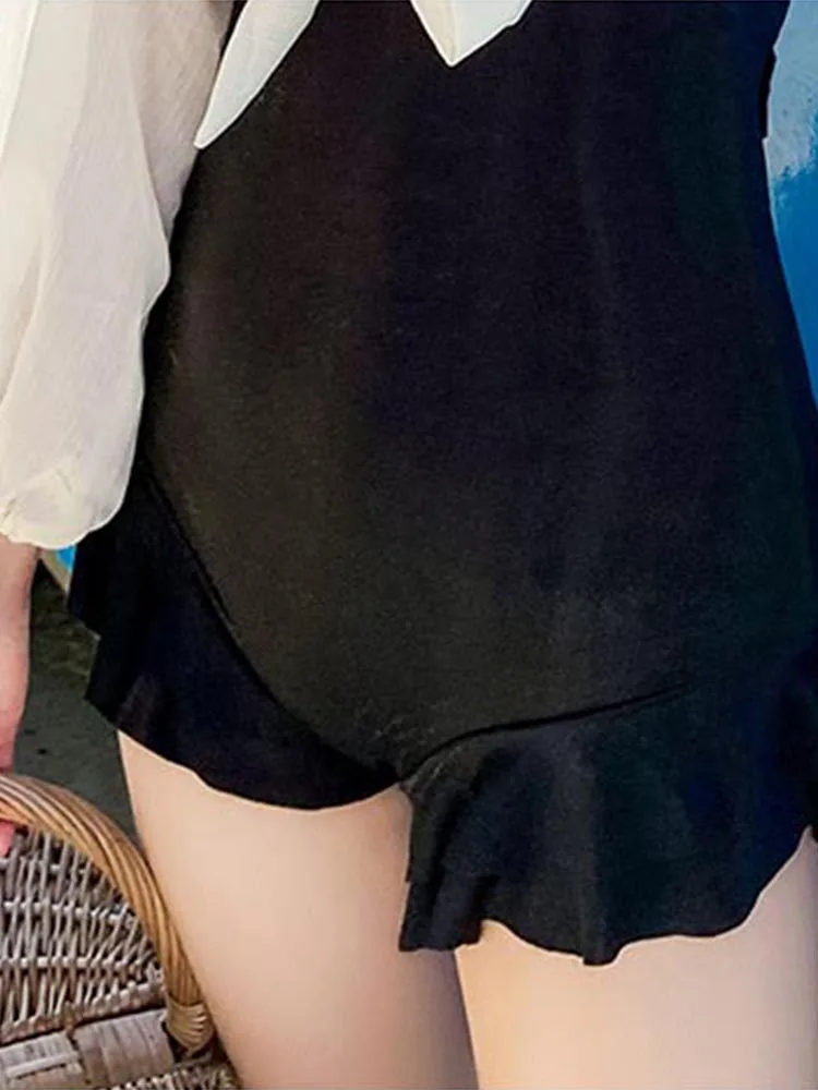 Новинка 2022 корейский женский купальник сексуальный бикини на бретельках Цельный