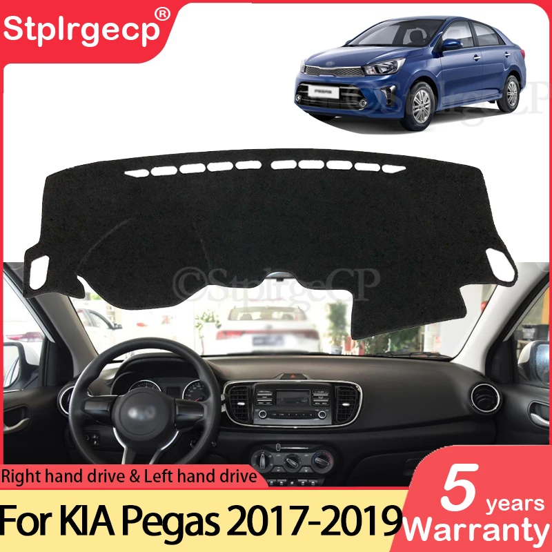 

for KIA Pegas 2017 2018 2019 Soluto Anti-Slip Mat Dashboard Cover Pad Sunshade Dashmat Protect Carpet Anti-UV Car Accessories