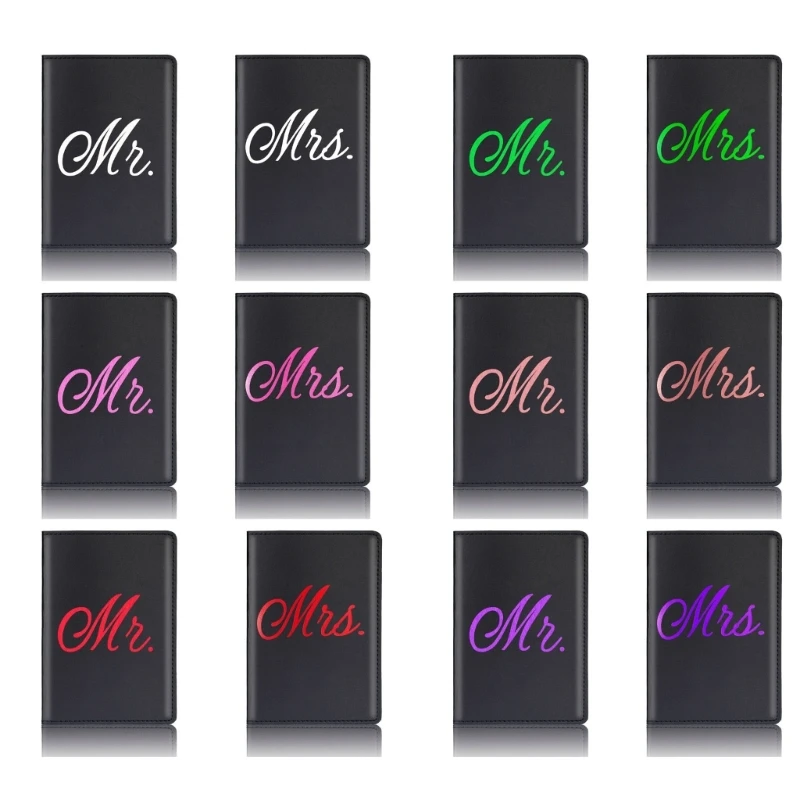 

PU Leather Lover Couple Passport Covers Holder Card Protector Wedding Gift G5AE